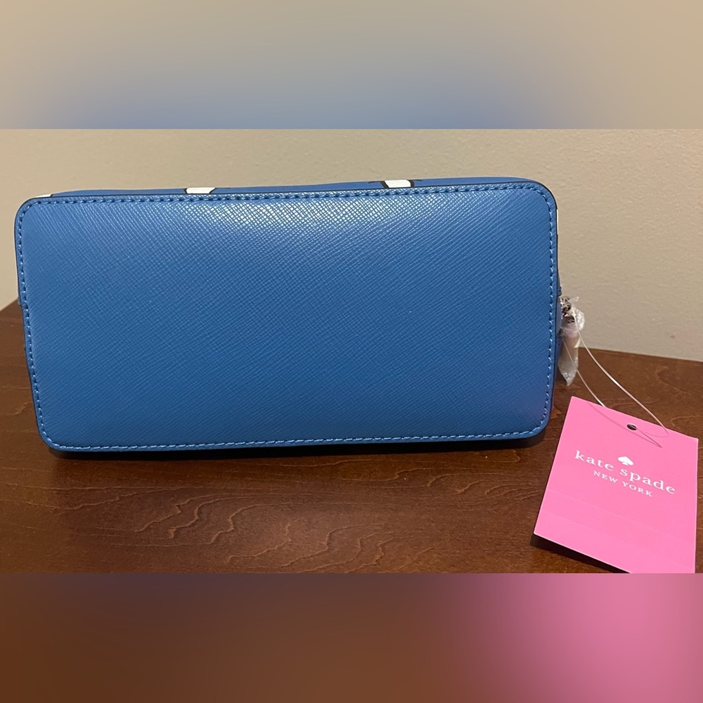 NWT Kate Spade Blue Penguin Cosmetic Bag - Picture 2 of 4